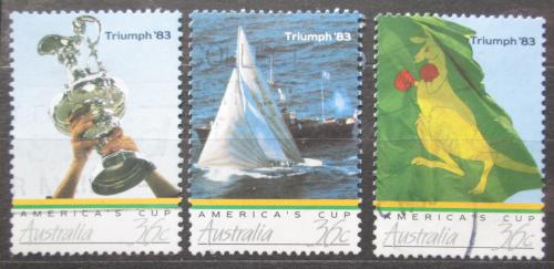 Poštové známky Austrália 1986 Závody America’s Cup Mi# 1001-03