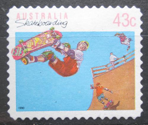 Potov znmka Austrlia 1990 Jzda na skateboardu Mi# 1225 - zvi obrzok