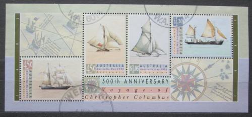 Poštové známky Austrália 1992 Plachetnice Mi# Block 13