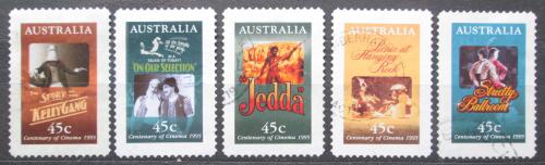 Poštové známky Austrália 1995 Filmové plakáty Mi# 1483-87 Kat 10€
