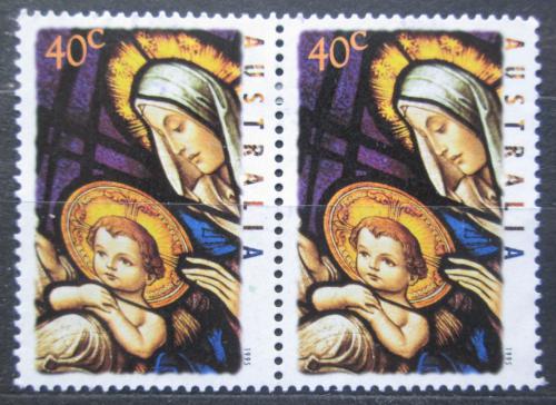Poštové známky Austrália 1995 Vianoce pár Mi# 1523