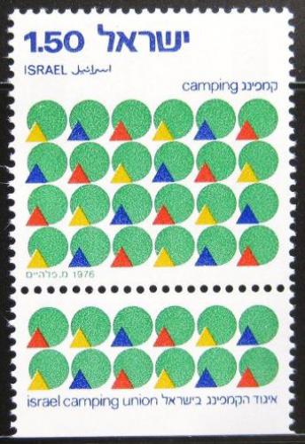Potov znmka Izrael 1976 Kempovn, stany Mi# 671