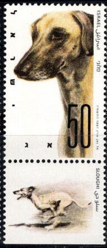 Poštová známka Izrael 1987 Sloughi, psí plemeno Mi# 1065