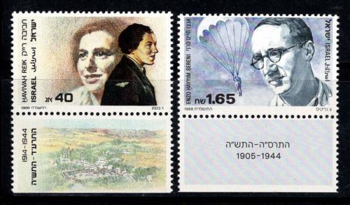 Poštové známky Izrael 1988 Váleèní hrdinové Mi# 1103-04 Kat 5€