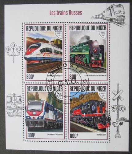 Poštové známky Niger 2017 Ruské lokomotívy Mi# 5177-80 Kat 13€