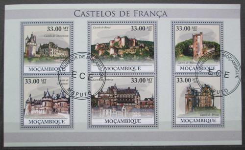 Poštové známky Mozambik 2010 Francúzské hrady a zámky Mi# 4041-46 Kat 10€