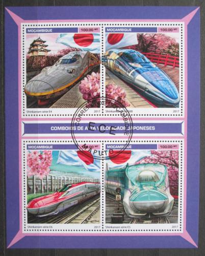 Poštové známky Mozambik 2017 Japonské lokomotívy Mi# 9114-17 Kat 22€