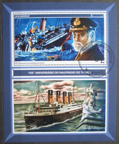 Poštová známka Mozambik 2017 Titanic Mi# Block 1263 Kat 20€