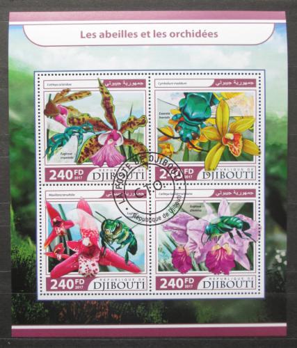 Poštové známky Džibutsko 2017 Vèely a orchideje Mi# 1687-90 Kat 10€
