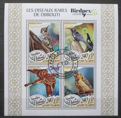 Poštové známky Džibutsko 2017 Vzácní ptáci Mi# 1841-44 Kat 10€