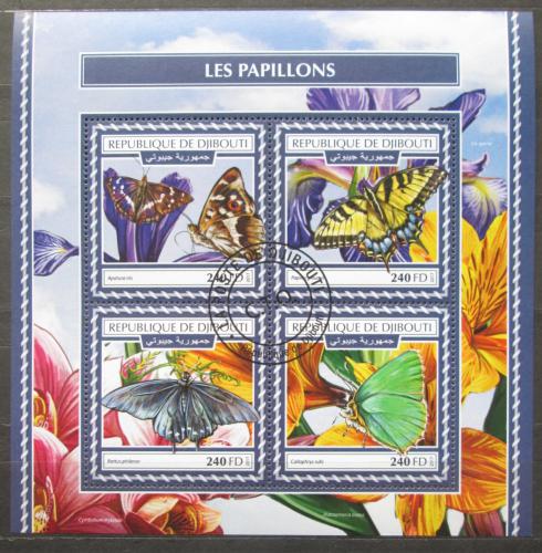 Poštové známky Džibutsko 2017 Motýle Mi# 1967-70 Kat 10€