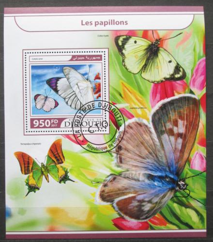 Poštová známka Džibutsko 2017 Motýle Mi# Block 769 Kat 10€