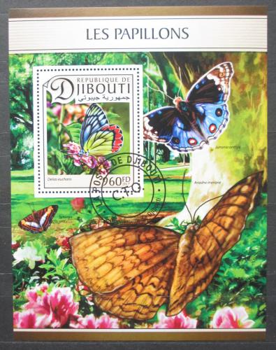 Poštová známka Džibutsko 2017 Motýle Mi# Block 528 Kat 10€