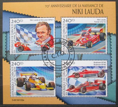 Poštové známky Džibutsko 2019 Niki Lauda, Formule 1 Mi# 2765-68 Kat 10€