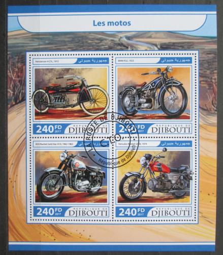 Poštové známky Džibutsko 2017 Motocykle Mi# 1643-46 Kat 10€