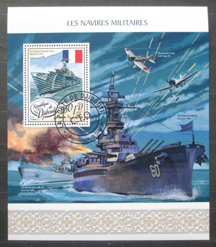 Poštová známka Džibutsko 2017 Vojenské lode Mi# Block 822 Kat 10€