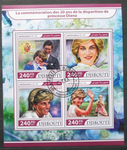 Poštové známky Džibutsko 2017 Princezna Diana Mi# 1732-35 Kat 10€