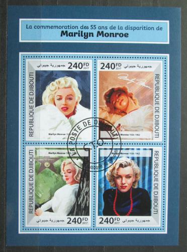 Poštové známky Džibutsko 2017 Marilyn Monroe Mi# 1901-04 Kat 10€