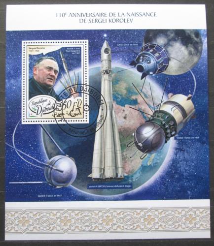 Poštová známka Džibutsko 2017 Sergej Koroljev Mi# Block 892 Kat 10€