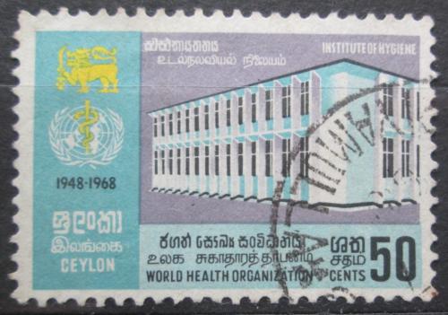 Poštová známka Cejlon 1968 WHO, 20. výroèie Mi# 370