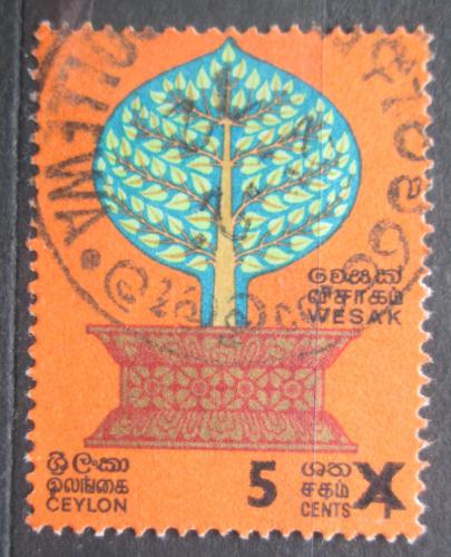 Poštová známka Cejlon 1969 Budhùv strom Mi# 381