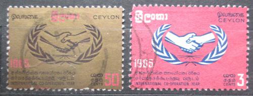 Potov znmky Cejlon 1965 Rok mezinrodn spoluprce Mi# 336-37