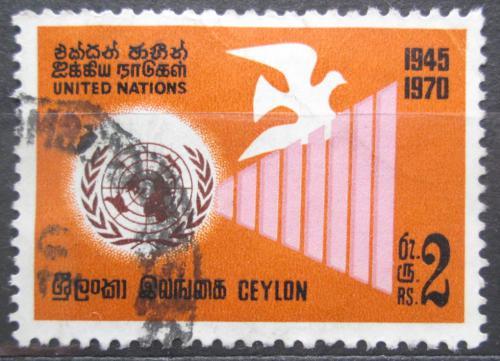 Potov znmka Cejlon 1970 OSN, 25. vroie Mi# 405 Kat 4 