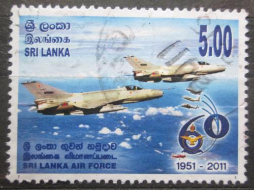 Poštová známka Srí Lanka 2011 Bojová letadla Mi# 1831