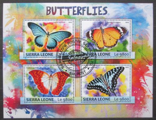 Poštové známky Sierra Leone 2017 Motýle Mi# 8245-48 Kat 11€
