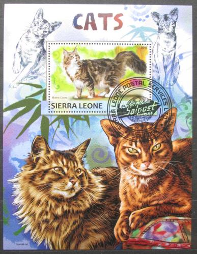 Poštová známka Sierra Leone 2017 Maèky Mi# Block 1190 Kat 11€