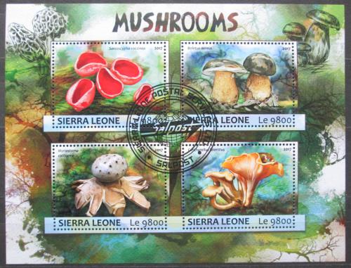 Poštové známky Sierra Leone 2017 Huby Mi# 8235-38 Kat 11€