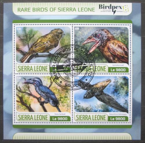 Poštové známky Sierra Leone 2017 Vzácní ptáci Mi# 8630-33 Kat 11€