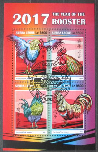 Poštové známky Sierra Leone 2017 Kohouti Mi# 8225-28 Kat 11€