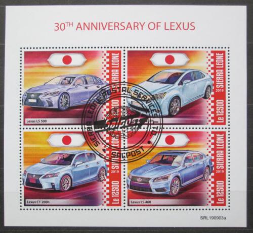 Poštové známky Sierra Leone 2019 Automobily Lexus Mi# 11584-87 Kat 14€