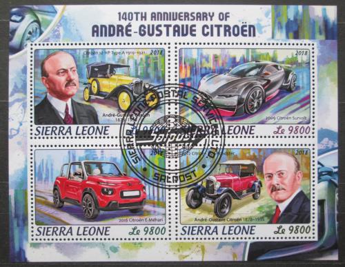 Poštové známky Sierra Leone 2018 Automobily Citroen Mi# 9679-82 Kat 11€