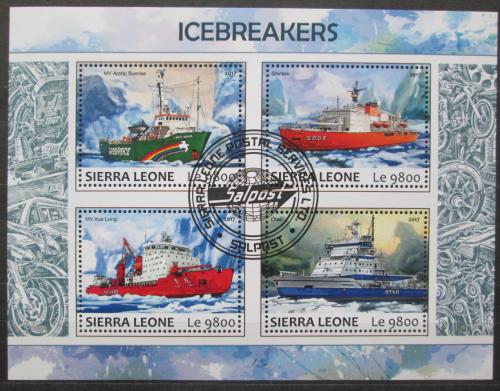 Poštové známky Sierra Leone 2017 Ledoborce Mi# 8650-53 Kat 11€