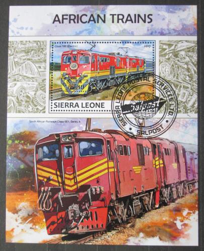 Poštová známka Sierra Leone 2017 Africké lokomotívy Mi# Block 1267 Kat 11€
