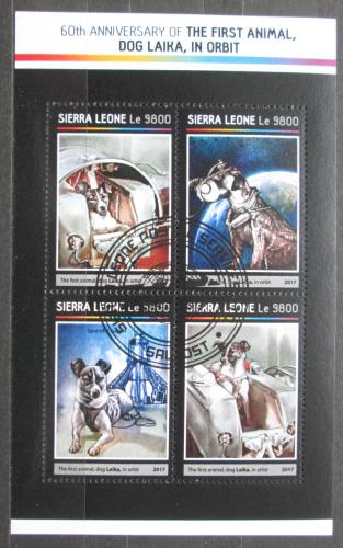 Poštové známky Sierra Leone 2017 Lajka ve vesmíru Mi# 8200-03 Kat 11€