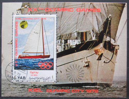 Poštová známka Jemen 1971 LOH Mnichov, Kiel Mi# Block 170