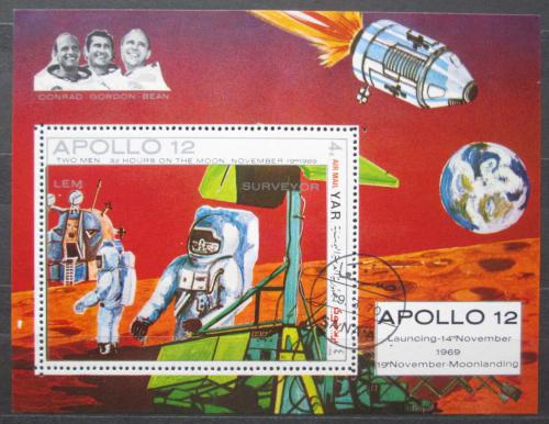 Poštová známka Jemen 1970 Mise Apollo 12 Mi# Block 129