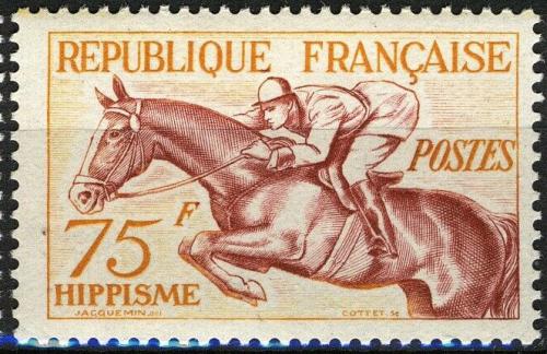 Poštová známka Francúzsko 1953 Parkurové skákání Mi# 983 Kat 35€
