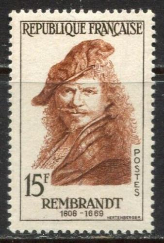 Poštová známka Francúzsko 1957 Rembrandt van Rijn, malíø Mi# 1170