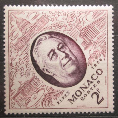Poštová známka Monako 1956 Prezident Franklin D. Roosevelt Mi# 528