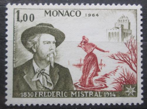 Poštová známka Monako 1964 Frédéric Mistral, básník Mi# 791