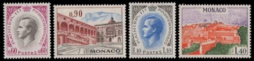 Poštové známky Monako 1971 Kníže Rainier III. a palác Mi# 1017-20 Kat 10€