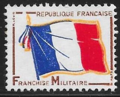 Poštová známka Francúzsko 1964 Štátna vlajka, vojenská Mi# 13
