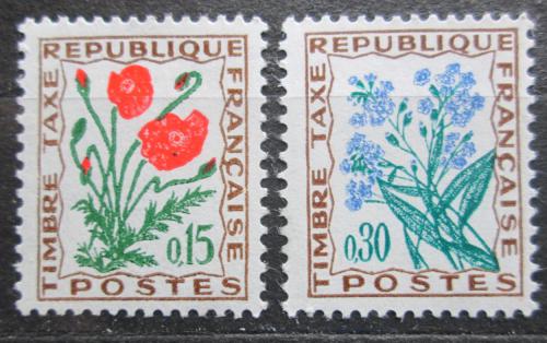 Poštové známky Francúzsko 1964 Kvety, doplatná Mi# 98-99