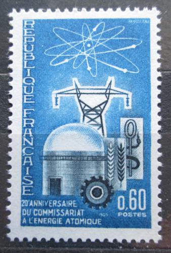 Poštová známka Francúzsko 1965 Atomový reaktor Mi# 1526
