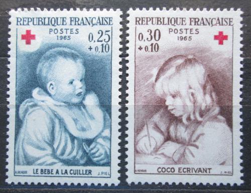Poštové známky Francúzsko 1965 Èervený kríž, umenie, Renoir Mi# 1532-33