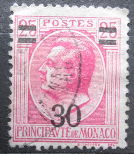 Poštová známka Monako 1925 Kníže Ludvík II. pretlaè Mi# 106